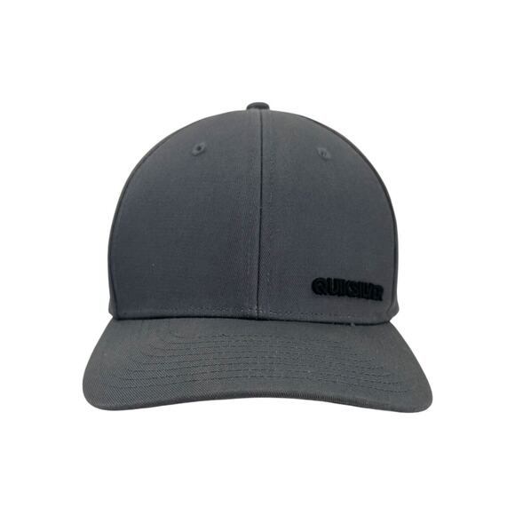Men's Quicksilver Snapback Cap Hat Gray Quicksilver Logo - Picture 1 of 8